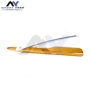 Rasoir de barbier professionnel pliant en acier inoxydable robuste avec verrou coulissant pour rasage de précision du visage en salon - Product Image 1