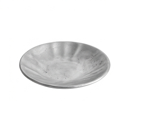 Assiette de service ronde moderne en fer, finition marbre doré, plat et plateau pour servir les aliments dans les restaurants, fabriqué à la main - Product Image 1