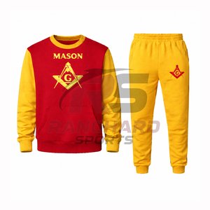 Sudadera con Capucha y Pantalones Deportivos de Felpa de Algodón con Logotipo Masónico Personalizado, Fabricante OEM, Sudadera con Símbolo Masónico al por Mayor, Impresión Personalizada - Product Image 1