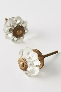 Traditional <b>Ceramic</b> Round Cabinet <b>Knobs</b> with Brass Base for Kitchen Furniture Handle Durable Metal Hardware 4PC - Product Image 4