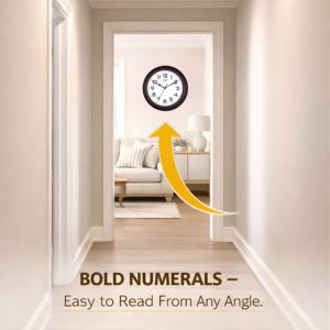 Horloge murale de luxe silencieuse et facilement personnalisable, 12 pouces, horloge murale moderne pour la décoration du salon et horloge murale pour le bureau - Product Image 5