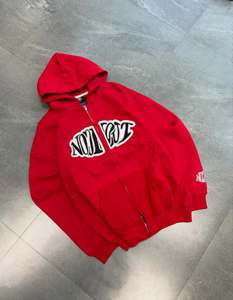 Men's Custom Black Zip Up Hoodie Blue Chenille Style Letter Applique Embroidery Streetwear Full <b>Zipper</b> <b>Sweatshirt</b> Wholesale - Product Image 5