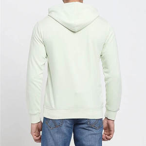 เสื้อฮู้ดผู้ชายสีเขียวอ่อน ทรงปกติ ผ้าฝ้ายเฟรนช์เทอร์รี่ สวมใส่สบายๆ สำหรับฤดูใบไม้ร่วง - Product Image 4