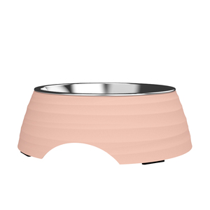 Bol pour chien circulaire ondulé, design surélevé, mélamine, style moderne, taille standard, bol d'alimentation pour animaux de compagnie - Product Image 1