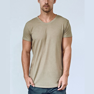T-shirt pour homme en jersey respirant, taille plus, couleur et design personnalisés, pour la salle de sport et la remise en forme, vente en gros - Product Image 4