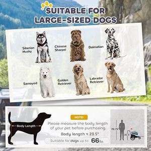 Rimorchio e passeggino 2-in-1 in alluminio per cani di grossa taglia con attacco di sicurezza, ruote a sgancio rapido e poggiapiedi - Carrello per animali domestici da bicicletta - Product Image 5