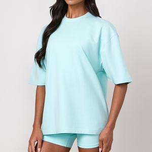T-shirt court de sport pour femme, coupe ajustée, respirant, manches courtes, couleurs personnalisées, impression sérigraphique sur mesure, OEM, vente en gros - Product Image 5