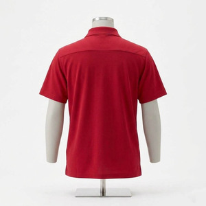 high-quality wholesale <b>Men's</b> Solid <b>Red</b> Knitted Short Sleeve <b>Polo</b> <b>Shirt</b> Casual Style Regular Fit for unisex - Product Image 4