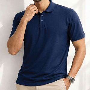 T-shirt personnalisé pour homme en coton biologique, couleur unie, tissu tricoté, séchage rapide, manches courtes, décontracté, à porter au quotidien - Product Image 3