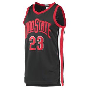 Vente en gros James Ohio State Buckeyes Maillot de basket-ball limité sur mesure-Anthracite - Product Image 1