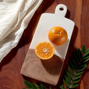 Tabla de cortar de mármol y madera para cocina, tabla de servir, tabla para queso, tabla de carnicero, tabla para preparar alimentos - Product Image 4
