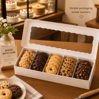Boîtes à biscuits personnalisées de luxe écologiques en carton blanc pour l'emballage de produits de boulangerie