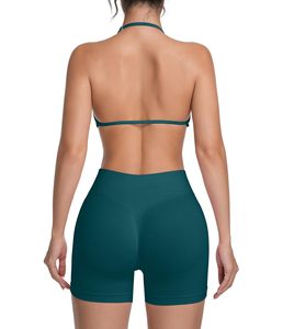 Two Piece Workout Sets Breathable Spandex Yoga Sets For Women Tank Top Matching High Waist <b>Booty</b> Lifting Shorts Gym Yoga Active - Product Image 2