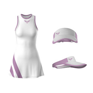Vestido de Tenis Personalizado para Mujer con Visera, Conjunto de Falda Deportiva sin Mangas, Ropa Deportiva Transpirable de Secado Rápido, Fabricante Mayorista - Product Image 3