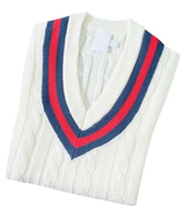 Pull de cricket pour homme, hiver, respirant, anti-boulochage, manches longues, col en V, personnalisation du logo frontal, tricoté à la main, laine/cachemire, haute qualité