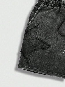 Pantalones Cortos Personalizados para Hombre, Estilo Vintage, Lavado Ácido, Tela Resistente, Transpirable, Ecológico, Cierre con Cordón, para Entrenamiento Intenso - Product Image 4