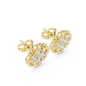 Boucles d'oreilles en diamant Moissanite de qualité supérieure en or 10 carats Purely & Planet certifiées IGI en argent 925 - Product Image 3