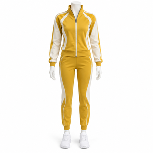 Embroidery Hot <b>Sale</b> Print Fit 2pcs Quick Dry Tracksuit Sets Hot Selling Women's Long Sleeve Fleece <b>Track</b> <b>Suit</b> Set Custom Logo - Product Image 4
