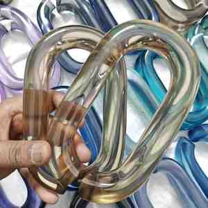 Collar moderno de resina de varias piezas con eslabones grandes de colores mixtos, estilo punk, hueco, grande, grueso, largo, hecho a mano, cadena para decoración del hogar/pared. - Product Image 6