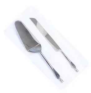 Ensemble de service décoratif pour desserts, couteau à gâteau et spatule en métal, ensemble de lève-gâteau en acier inoxydable - Product Image 2