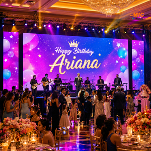 Écran LED d'intérieur à louer avec résolution 8K et HDR10+ pour les fêtes d'anniversaire, les hôtels, les banquets, les scènes, les célébrations, les murs vidéo - Product Image 1