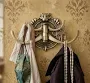 Perchero de pared metálico con acabado de latón antiguo y diseño decorativo de león, 4 ganchos dobles, estilo vintage para entrada, sombreros, abrigos y ropa. - Product Image 5