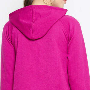 Sweat-shirt à capuche pour femme, en coton 100% tricoté, motif uni brodé, léger, imperméable, séchage rapide, anti-boulochage - Product Image 5