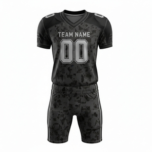 Uniforme de Fútbol Americano Personalizable al Por Mayor, Conjunto de Camiseta y Pantalones Cortos con Posición para Logotipo Frontal - Product Image 1