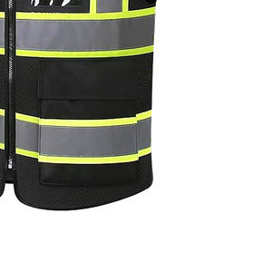 Gilet de sécurité réfléchissant imprimé, imperméable, multi-poches, haute visibilité, coupe ample, en maille, zippé, unisexe, pour le travail - Product Image 2