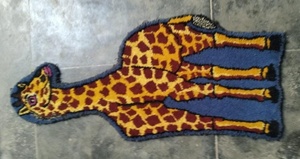 Whimsical Giraffe Shape Kids Rug Cute Animal Print Accent Rug Novelty Giraffe Design Floor <b>Mat</b> Playful Safari Animal Rug - Product Image 2