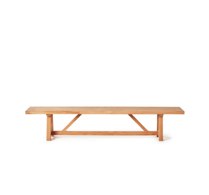 Banco de Patio de Madera de Teca Sólida, Ecológico, Acabado Natural, Capacidad para 4 Personas, Banco de Jardín para Terraza, Patio Trasero, Hotel - Product Image 1