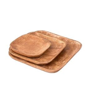 Modern Serving Tray Set of 3 for Dinnerware Home <b>Hotel</b> <b>Restaurant</b> Food Serving Dish Wooden Customized logo Serving Tray <b>Supplies</b> - Product Image 1