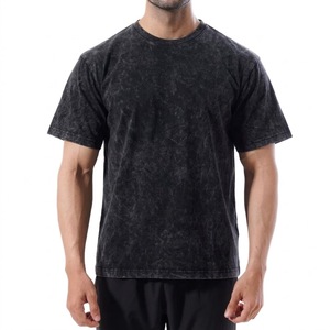 Camiseta gráfica personalizable con lavado ácido, de alta calidad, 180-300 GSM, de algodón, estilo pullover, para verano, ¡muy vendida! - Product Image 1