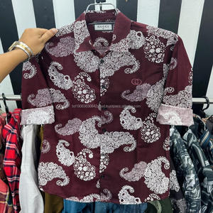 Collection Automne 2026 – T-shirt en Coton à Carreaux pour Homme, Manches Longues, Col Rabattu, Brodé, 2 Poches, Polyvalent, Taille Professionnelle - Product Image 5