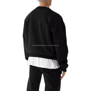 Custom Acid Washed 400GSM French Terry Hoodies Half Zipper <b>Jumper</b> Men 14 Quarter Zipper Sweatshirt Vintage - Product Image 5