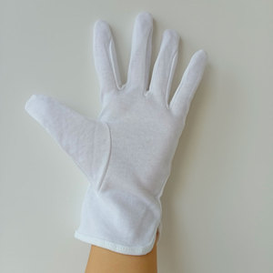 Guantes de Algodón Blanco con Puño a Presión para Guardia de Honor y Uniformes Formales de Esmoquin, para Bandas de Marcha, Colores Personalizables, Unisex, Servicio OEM/ODM - Product Image 2