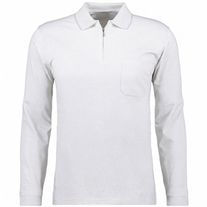 Polo de Manga Larga Cómodo para Hombre, con Cierre y Bolsillo Frontal, Estilo Casual y Elegante - Product Image 1