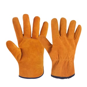 Welding <b>Gloves</b> Cow Split Leather Heat Resistance Work <b>Gloves</b> - Product Image 1