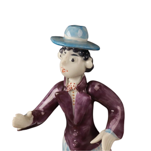 Figurine vintage de Meissen avec personnage et chien, en porcelaine faite à la main, environ [taille/longueur - indiquer si possible] Modèle H15cm G-2291 Jouets N° d'article 2586 - Product Image 2