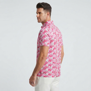 Men's Breast Cancer Awareness <b>Golf</b> <b>Shirts</b> <b>Funny</b> Design Pink Letter Pattern Knitted Short Sleeve 100% Polyester Quick Dry - Product Image 4