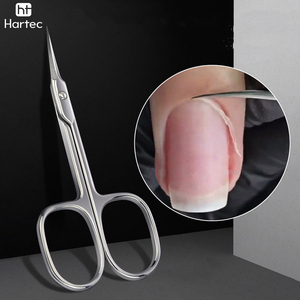 Ciseaux à cuticules et à ongles en acier inoxydable haute performance, durables, de qualité supérieure, avec manches en acier, service OEM ODM. - Product Image 4