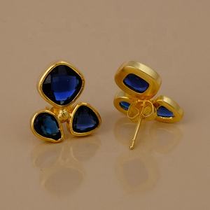 Ensemble de pinces de serrage en quartz citrine, élégant et fait à la main, boucles d'oreilles à la mode, fourniture de bijoux en vrac de fiançailles - Product Image 6