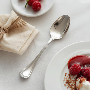 High Quality Stainless Steel Dessert Spoon Set 5 <b>Star</b> Hotel Grade <b>Mirror</b> Finish Supplier Export - Product Image 1