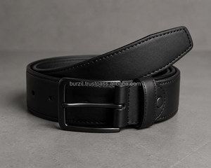 Cinturón de Cuero Genuino Personalizado al por Mayor para Hombre, Cinturones de Vestir de Diseño de Lujo Duraderos para Trajes, Hebilla Lisa LMB-0091 - Product Image 5