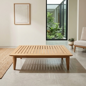 New Modern Minimalist Slatted <b>Wood</b> Dining Table Eco-Friendly Outdoor Garden Patio Furniture Indoor Teak <b>Desk</b> Box Sets - Product Image 2