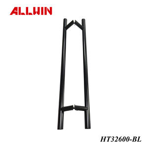 Poignée de porte et de fenêtre moderne en acier inoxydable, à montage mural, avec coins arrondis, tube carré, pour hôtels - Product Image 3