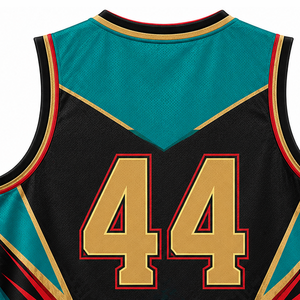 Maillot de basketball brodé avec caractéristiques de performance, production professionnelle, impression de maillots de basketball pour le jour du match, exportateur et fournisseur - Product Image 4