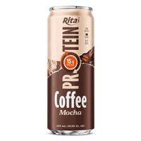 OEM ODM Marque Privée Rita 325ml Boisson Protéinée Café Latte Crémeux en Canette Prête à Boire Fournisseur Grossiste Usine