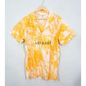 Conjunto de Pijama de Algodón con Estampado a Mano, Estilo Canguro, Hecho en India, Vintage, Hermoso, Ropa de Dormir Corta para Otoño, Verano y Primavera - Product Image 3