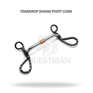 Bocado de caballo tipo Teardrop Shank Pivot Curb para equitación - Product Image 2